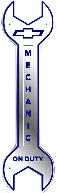 signs 4 fun Chevy Wrench Die Cut Sign