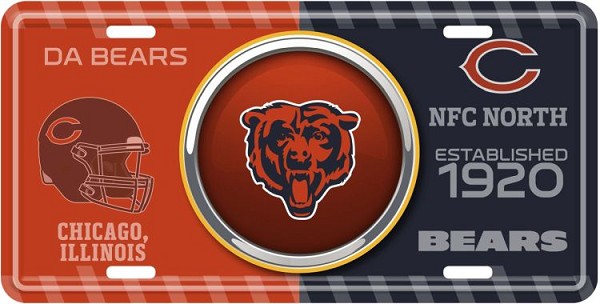 signs 4 fun Chicago Bears Bullseye License Plate
