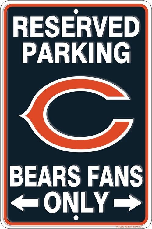 signs 4 fun Chicago Bears Sm Parking Sign