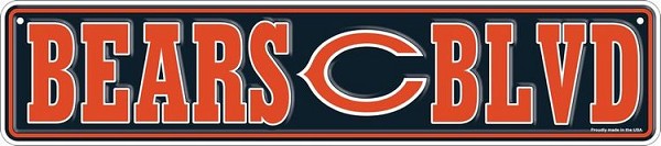 signs 4 fun Chicago Bears Small Street Sign