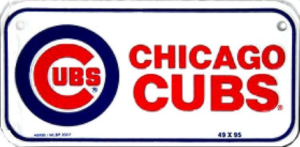 signs 4 fun Chicago Cubs Bike Tag