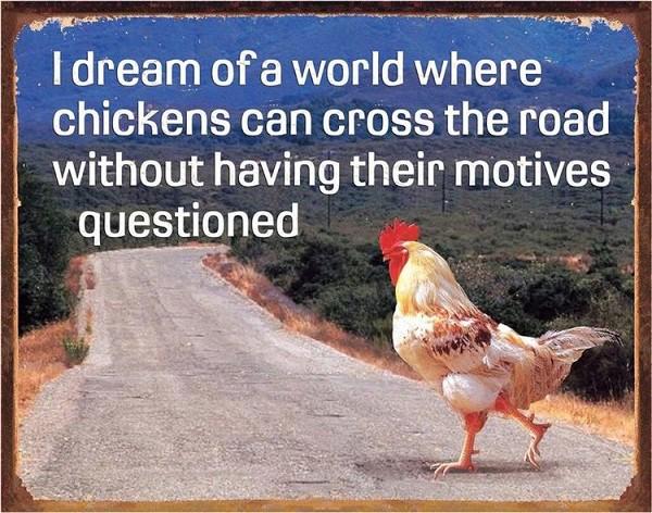 signs 4 fun Chicken's Motives Metal Tin Sign
