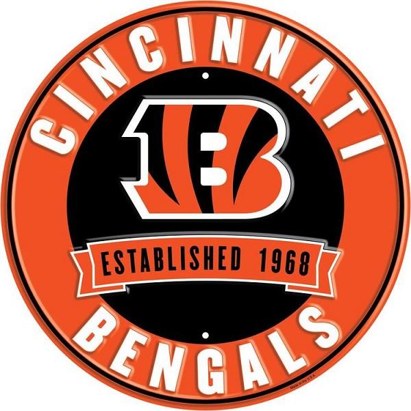 signs 4 fun Cincinnati Bengals 12 in Round Sign