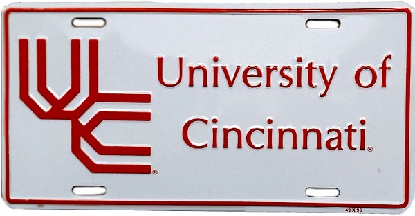 signs 4 fun Cincinnati University License Plate
