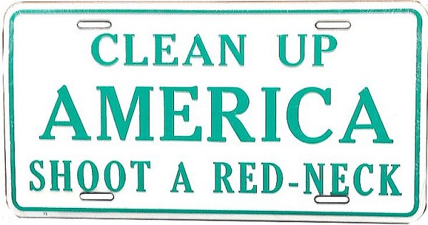 signs 4 fun Clean Up America License Plate