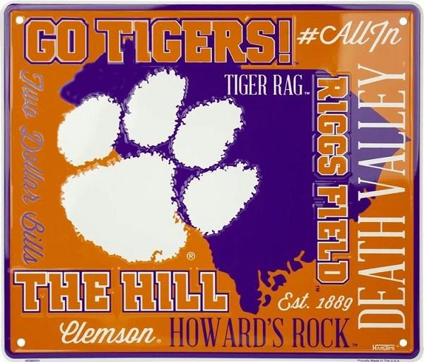 signs 4 fun Clemson Fan Cloud College Sign