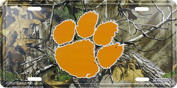 signs 4 fun Clemson Realtree camo License Plate