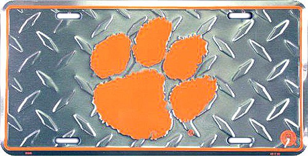 signs 4 fun Clemson Tigers Diamond License Plate