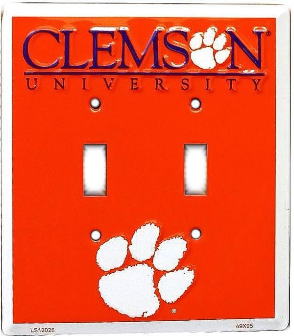 signs 4 fun Clemson Tigers Double Switch Plate