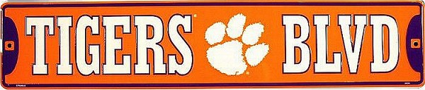 signs 4 fun Clemson Tigers Street Sign