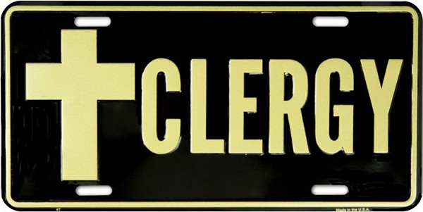 signs 4 fun Clergy License Plate