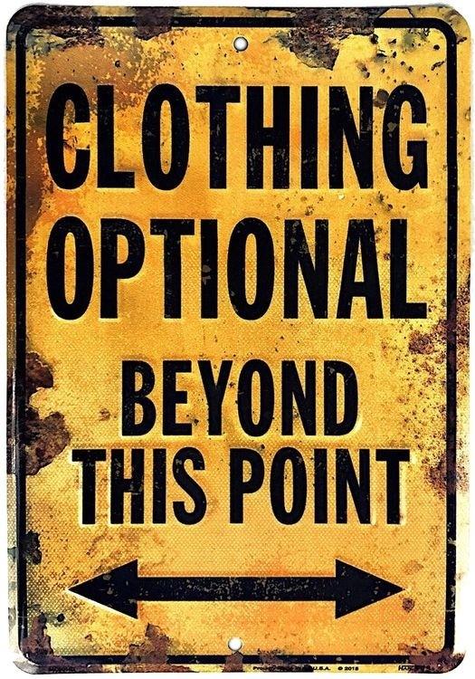 signs 4 fun Clothing Optional Sm. Parking Sign