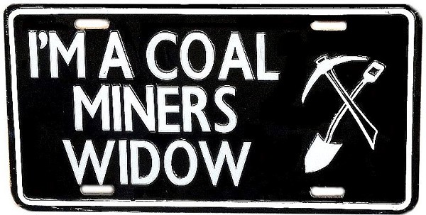 signs 4 fun Coal Miners Widow License Plate