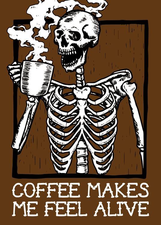 signs 4 fun Coffee Makes Me Feel Alive Magnet