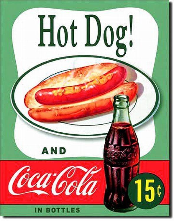 signs 4 fun Coke Hot Dog Metal Sign