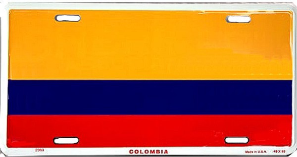 signs 4 fun Colombia License Plate