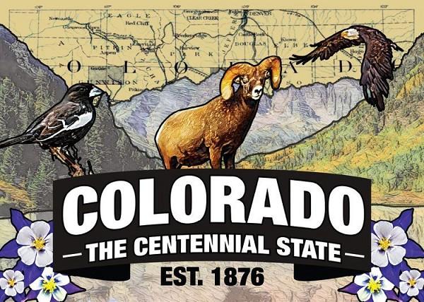 signs 4 fun Colorado Centennial State Sm Sticker