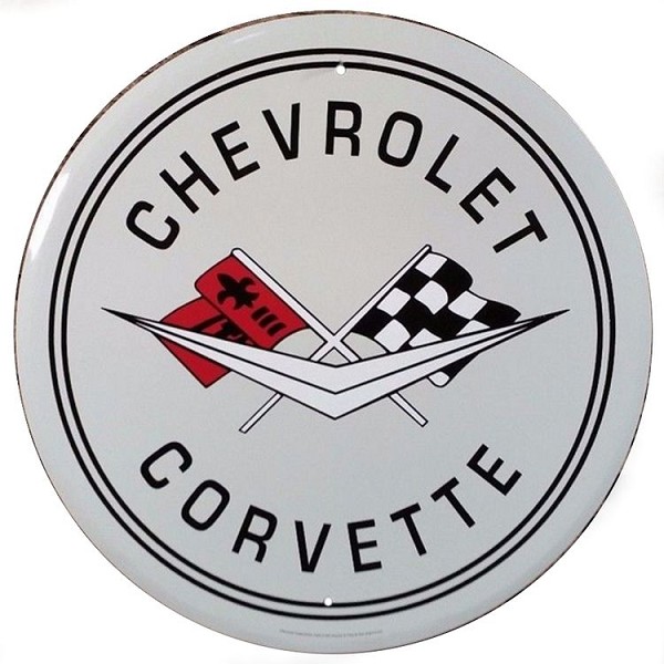 signs 4 fun Corvette 12 inch Round Sign