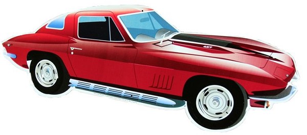signs 4 fun Corvette 1967 Die Cut Sign