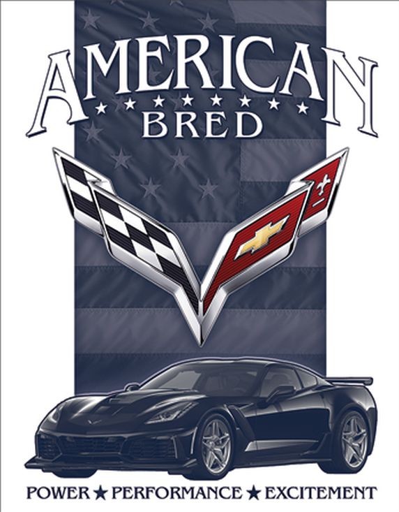 signs 4 fun Corvette - American Bred Metal Sign