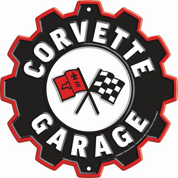 signs 4 fun Corvette Garage Gear Die Cut Sign
