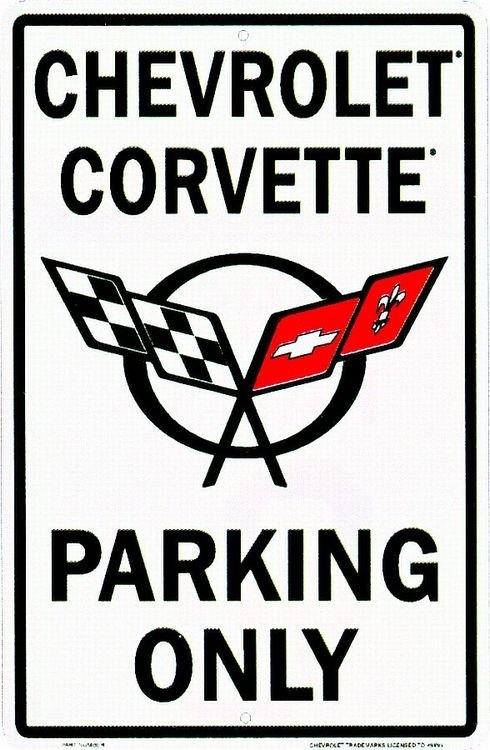 signs 4 fun Corvette Large Parking Sign