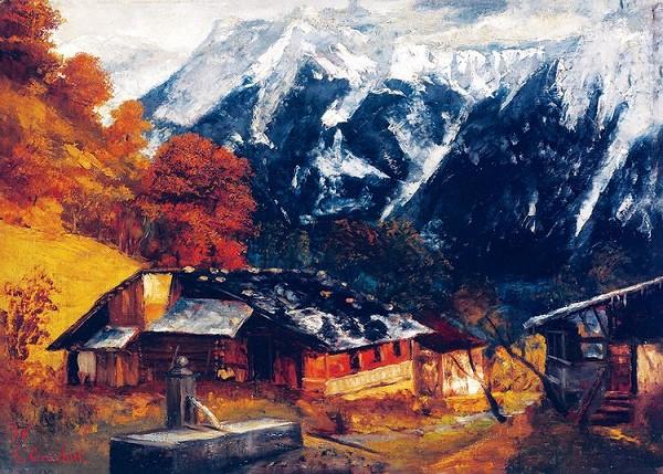 signs 4 fun Courbet - Alpine Scene Magnet