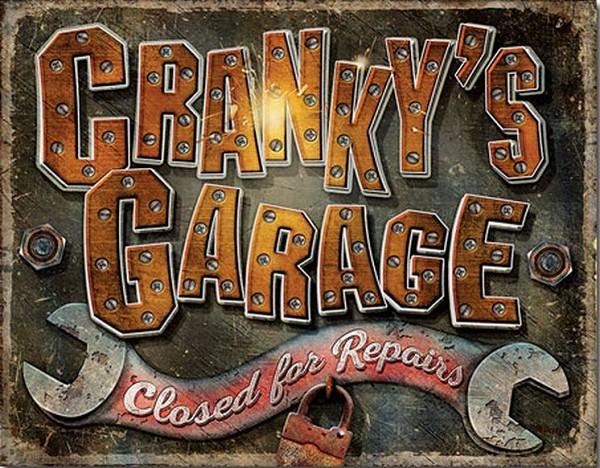 signs 4 fun Cranky's Garage Metal Sign