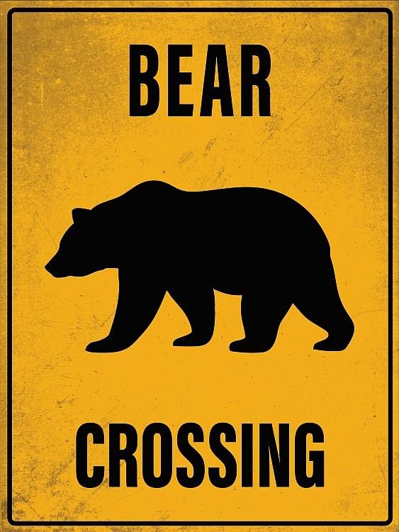 signs 4 fun Crossing Bear Small Sign