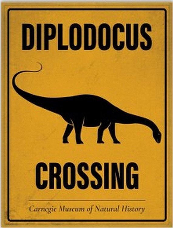 signs 4 fun Crossing Diplodocus Metal Sign