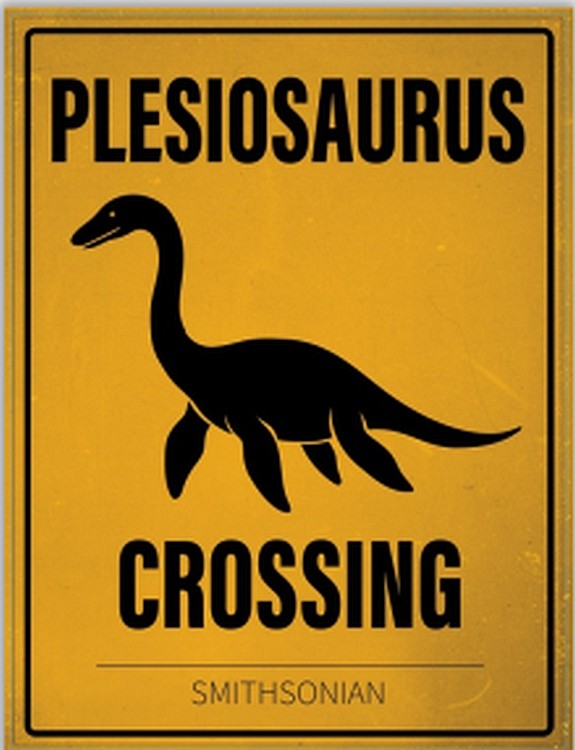 signs 4 fun Crossing Plesiosaurus Metal Sign