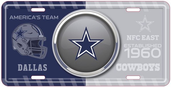 signs 4 fun Dallas Cowboys Bullseye License Plate