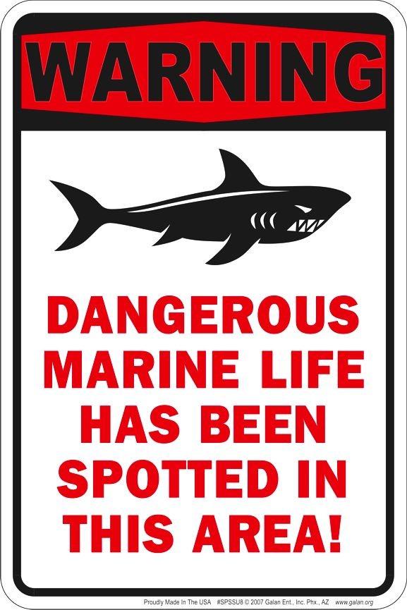 signs 4 fun Dangerous Marine Life Sm. Parking Sign