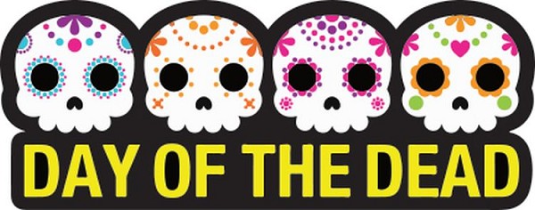 signs 4 fun Day of the Dead Lg Sticker