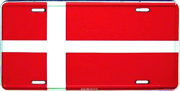 signs 4 fun Denmark Flag License Plate