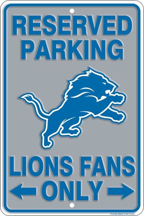 signs 4 fun Detroit Lions Sm Parking Sign
