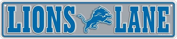 signs 4 fun Detroit Lions Small Street Sign