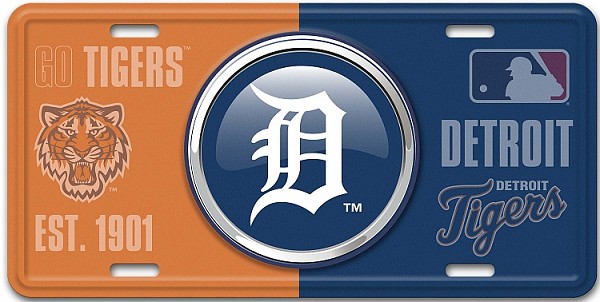 signs 4 fun Detroit Tigers Bullseye License Plate