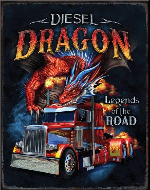 signs 4 fun Diesel Dragon Metal Sign