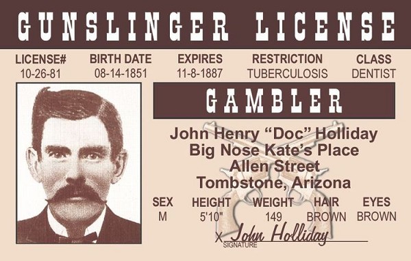 signs 4 fun Doc Holliday ID