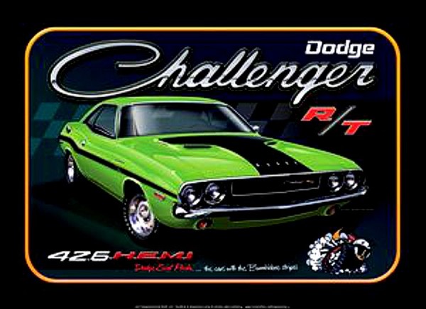signs 4 fun Dodge Challenger R/T Metal Sign