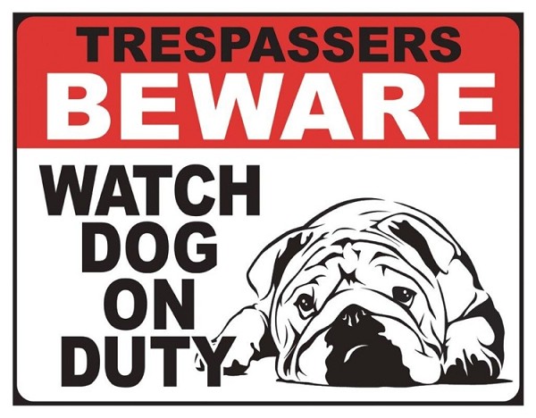 signs 4 fun Dog on Duty Metal Sign