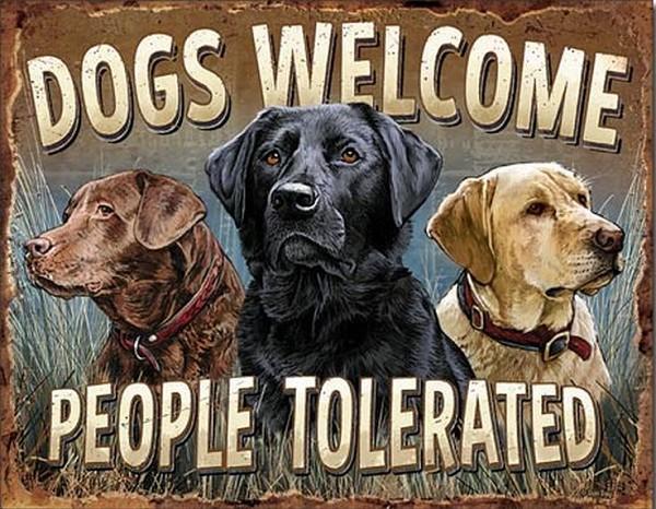 signs 4 fun Dogs Welcome Metal Sign