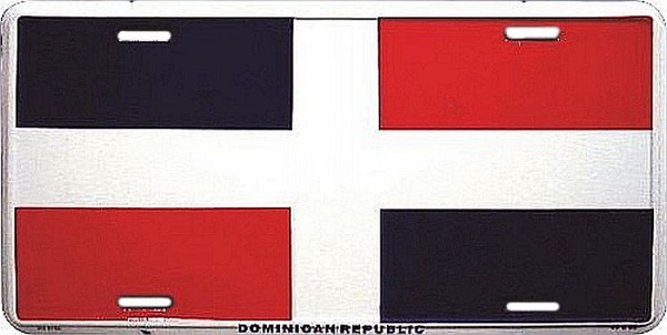 signs 4 fun Dominican Rep Flag License Plate
