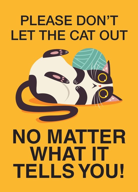 signs 4 fun Don't Let the Cat Magnet