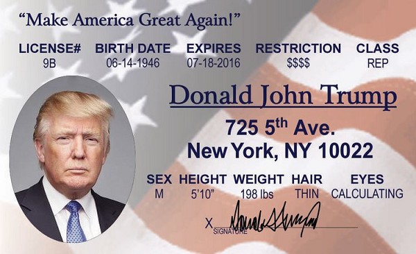 signs 4 fun Donald Trump ID