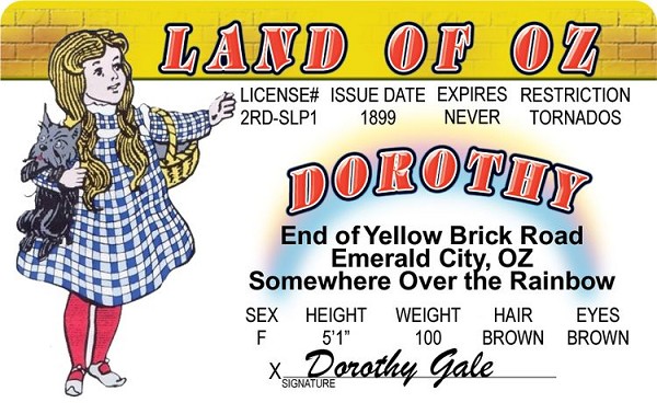 signs 4 fun Dorothy Of Oz Toon ID