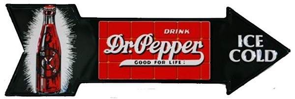 signs 4 fun Dr Pepper Arrow Large Arrow Sign