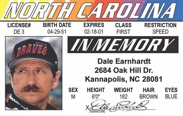 signs 4 fun Earnhardt/Memorial ID