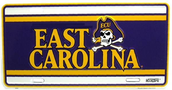 signs 4 fun East Carolina University License Plate